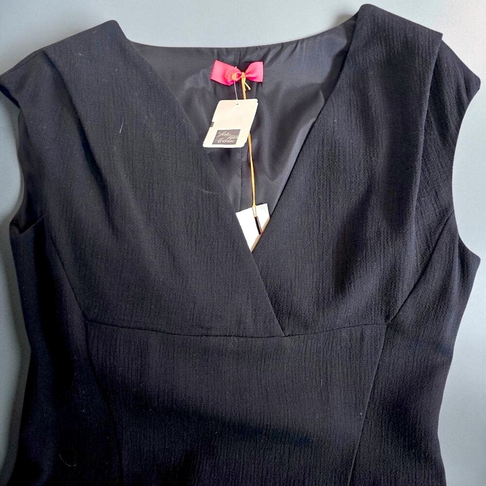 LAVIA18 Black Wool Blend Sheath Dress IT 44 NWT Saks Fifth Avenue $498
